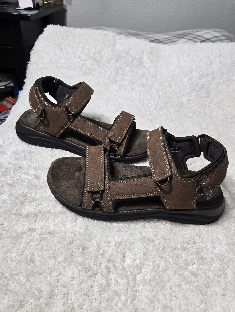 Dockers® Bradburn Men's Sport Sandals Brown Like New Sz 7 Supreme Comfort
